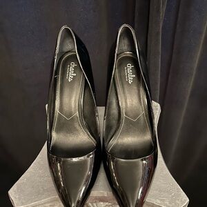 Charlies Glossy Black Heels